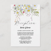 Hochzeitsempfang Blume Wildblumen Frühjahr Begleitkarte (Vorderseite)