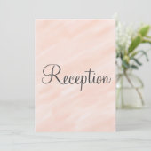 Hochzeitsempfang Blush Monogramm Einladung (Stehend Vorderseite)