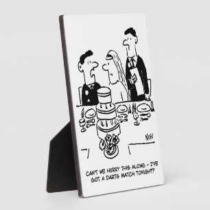 Hochzeitsempfang Bräutigam hat ein Darts Match Fotoplatte