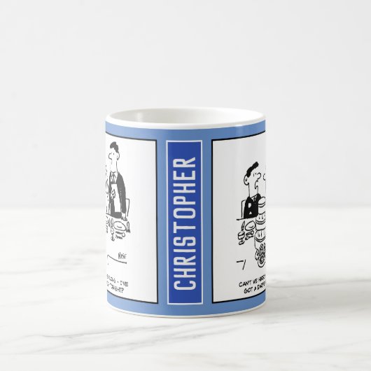 Hochzeitsempfang Bräutigam hat ein Darts Match Kaffeetasse (Mittel)