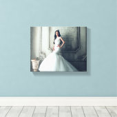 Hochzeitsempfang Bridal Portrait Display Keepake Leinwanddruck (Insitu (Holzboden))
