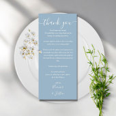 Hochzeitsempfang Danke Dusty Blue Platzkarte Menükarte