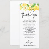 Hochzeitsempfang Danke Platz Einstellung Menükarte (Vorne/Hinten)