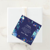 Hochzeitsempfang der Blue Floral Fiesta Geschenkanhänger (Beispiel)