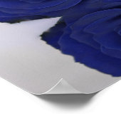 Hochzeitsempfang der Elegant Navy Blue Rose Poster (Ecke)