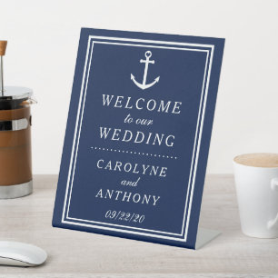 Hochzeitsempfang der Marine und der Weißen Nautik Sockelschild