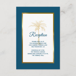 Hochzeitsempfang des Blue Palm Blue Begleitkarte