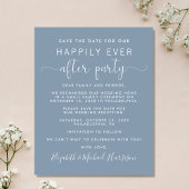 Hochzeitsempfang Dusty Blue Save the Date