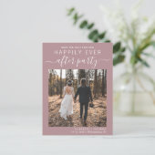 Hochzeitsempfang Dusty Rose Save the Date Ankündigungspostkarte (Stehend Vorderseite)