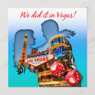 Hochzeitsempfang eines Paares in Las Vegas Einladung