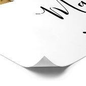 Hochzeitsempfang Einfach Elegante 3 Foto Collage Poster (Ecke)