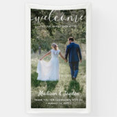 Hochzeitsempfang Einfaches vertikales Skript-Foto Banner (Vertikal)