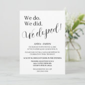 Hochzeitsempfang Einladung (Stehend Vorderseite)