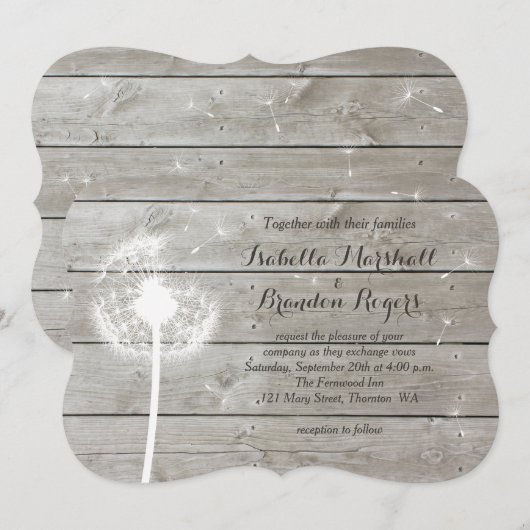 Hochzeitsempfang Einladung (Vorne/Hinten)