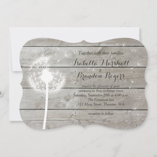 Hochzeitsempfang Einladung (Vorderseite)