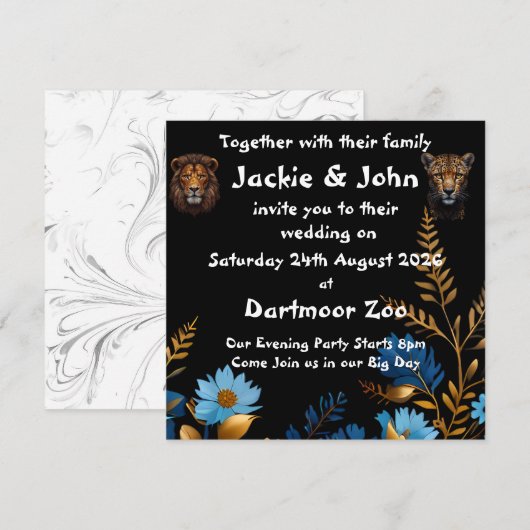 Hochzeitsempfang Einladung (Vorne/Hinten)