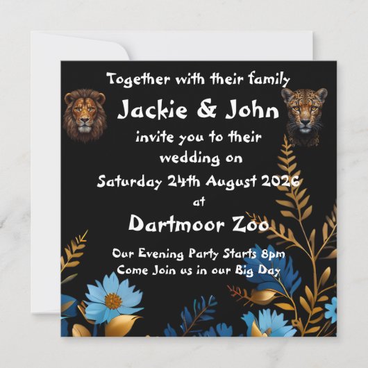 Hochzeitsempfang Einladung (Vorderseite)