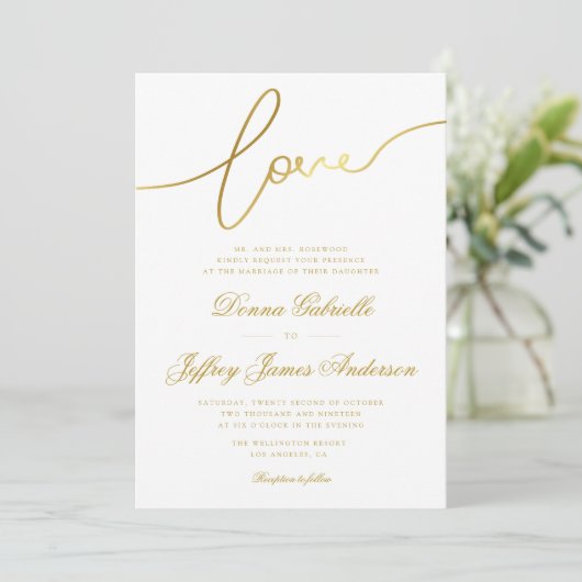 Hochzeitsempfang Einladung (Stehend Vorderseite)