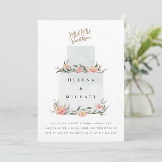 Hochzeitsempfang Einladung (Stehend Vorderseite)