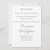 Hochzeitsempfang Einladung (Rückseite)