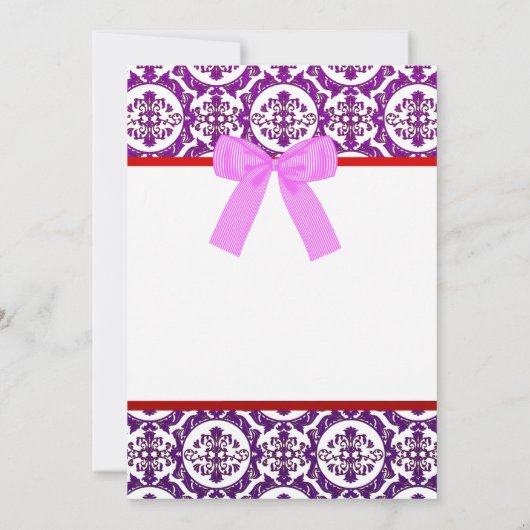 Hochzeitsempfang Einladung (Rückseite)