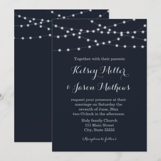 Hochzeitsempfang Einladung (Vorne/Hinten)