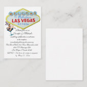 Hochzeitsempfang Einladung Las Vegas Showgirl (Vorne/Hinten)