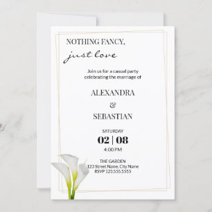 Hochzeitsempfang-Einladung mit Calla-Lilie Einladung
