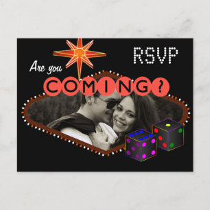 Hochzeitsempfang-Einladung RSVP in Las Vegas Einladungspostkarte