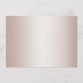 Hochzeitsempfang | Elegante Moderne Perle Begleitkarte (Rückseite)