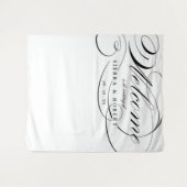 Hochzeitsempfang Eleganter Extravaganter Script Hi Wandteppich (Vorderseite (Horizontal))