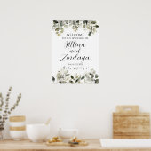 Hochzeitsempfang, elegantes Grün Poster (Küche)