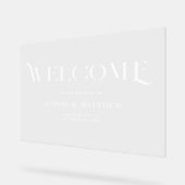 Hochzeitsempfang Elegantes Retro-Zeichen Acrylschild (Winkel)