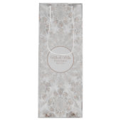 Hochzeitsempfang Elegantes White Gold Silver Einfa Geschenktüte Für Weinflaschen (Vorderseite)