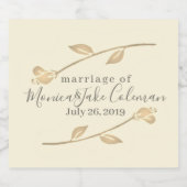 Hochzeitsempfang | Etikett der Weinflasche (Einzelnes Label)