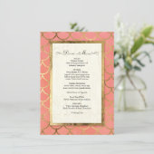 Hochzeitsempfang Festliches Abendessen Art Deco Mu Einladung (Stehend Vorderseite)