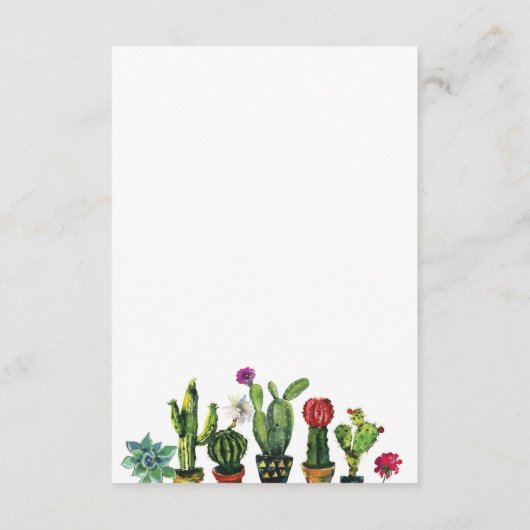 Hochzeitsempfang Fiesta Cactus Mexican Inserts (Rückseite)