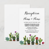 Hochzeitsempfang Fiesta Kaktus Mexikanische Einlag Begleitkarte (Vorne/Hinten)
