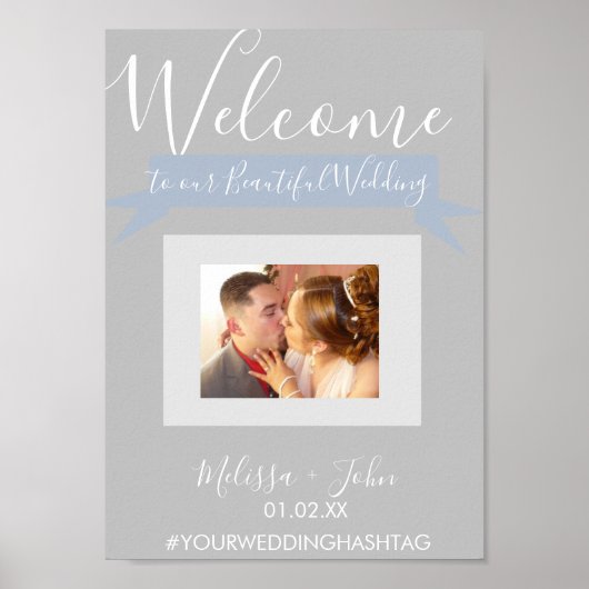 Hochzeitsempfang Foto Collage Banner Poster (Vorne)