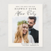 Hochzeitsempfang Foto Cream Budget Save the Date (Vorderseite)