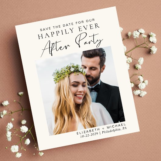 Hochzeitsempfang Foto Cream Budget Save the Date