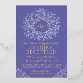 Hochzeitsempfang Foto Folieneinladung (Vorderseite)