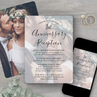 Hochzeitsempfang-Foto-Overlay für den ersten Jahre