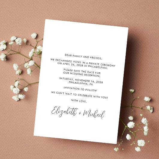 Hochzeitsempfang-Foto Save The Date