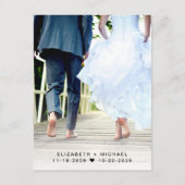 Hochzeitsempfang Foto Save the Date Ankündigungspostkarte (Vorderseite)