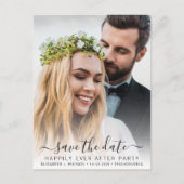 Hochzeitsempfang Foto Save the Date Ankündigungspostkarte (Vorderseite)