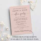 Hochzeitsempfang - Foto Save the Date blau Ankündigung