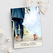 Hochzeitsempfang - Foto Save the Date blau Ankündigung