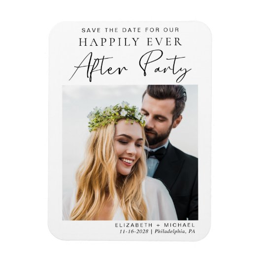 Hochzeitsempfang Foto Save the Date Magnet (Vertikal)
