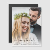 Hochzeitsempfang Foto Save the Date Magneteinladung (Vorne/Hinten)